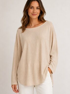Michael Kors Beige Knit Pullover Top